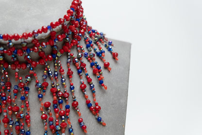 Retro Lily Choker ( Red )