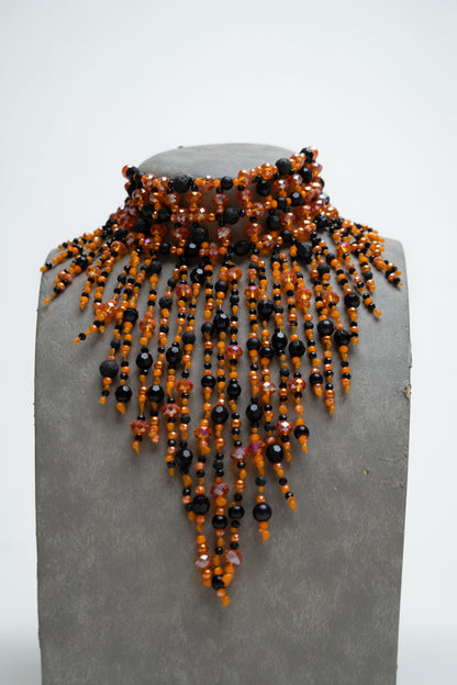 Retro Galaxy Choker ( Orange )