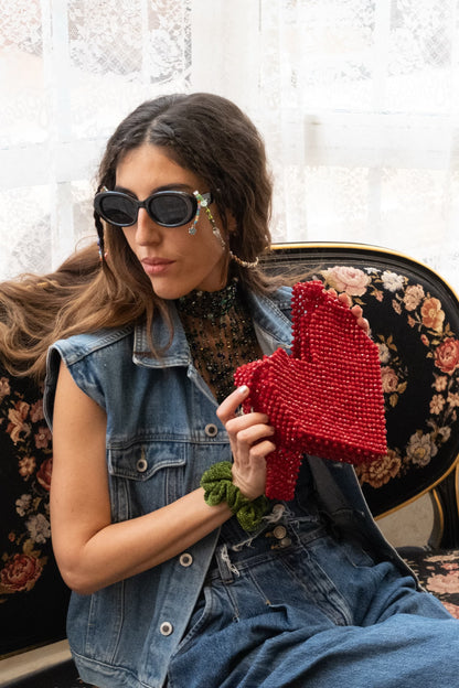Crystal Heart Bag
