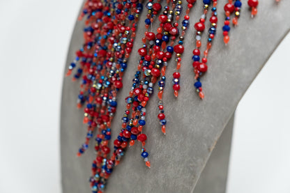 Retro Lily Choker ( Red )