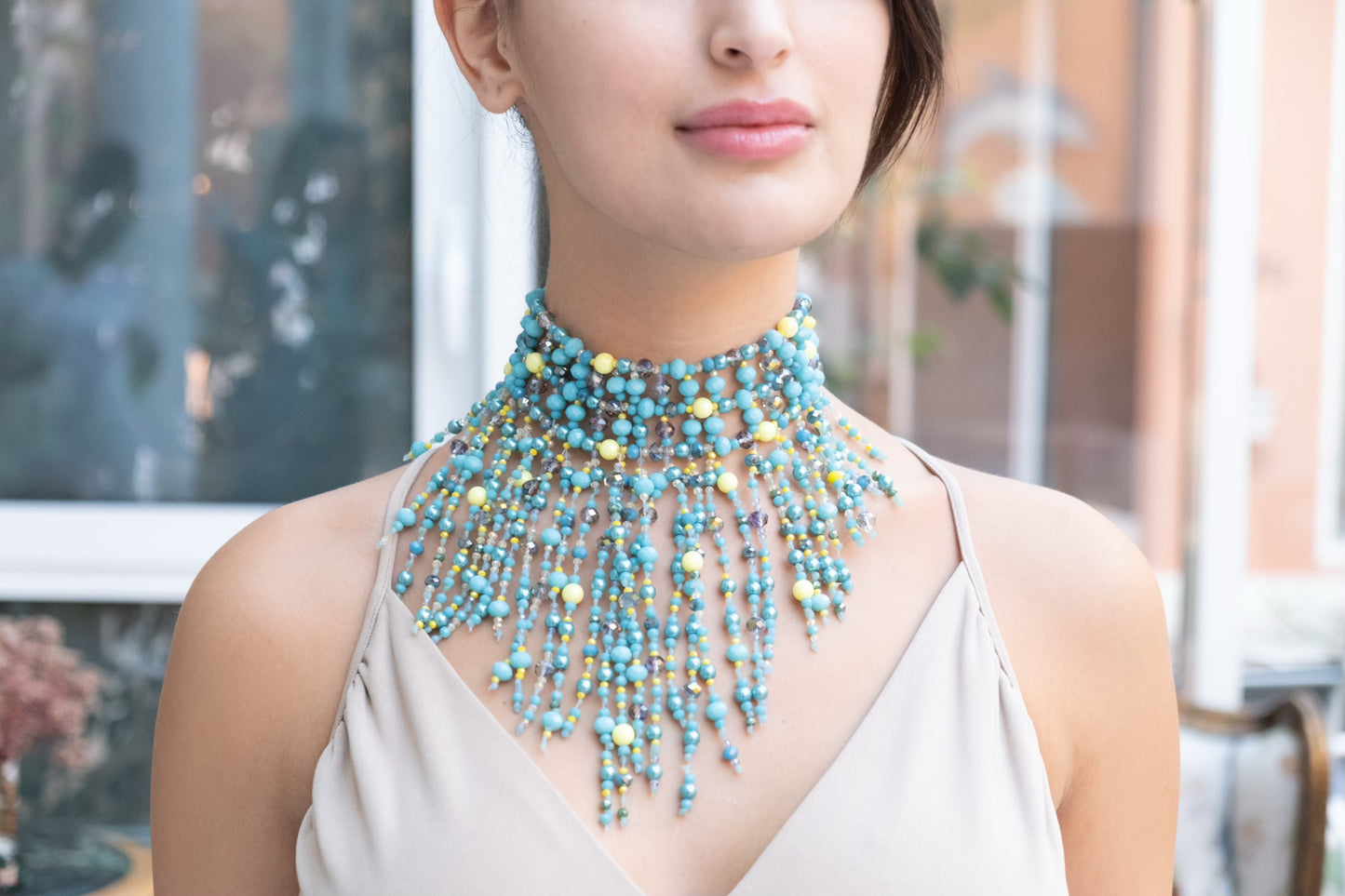 Retro Galaxy Choker ( Turquoise )