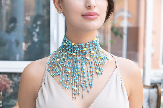 Retro Galaxy Choker ( Turquoise )