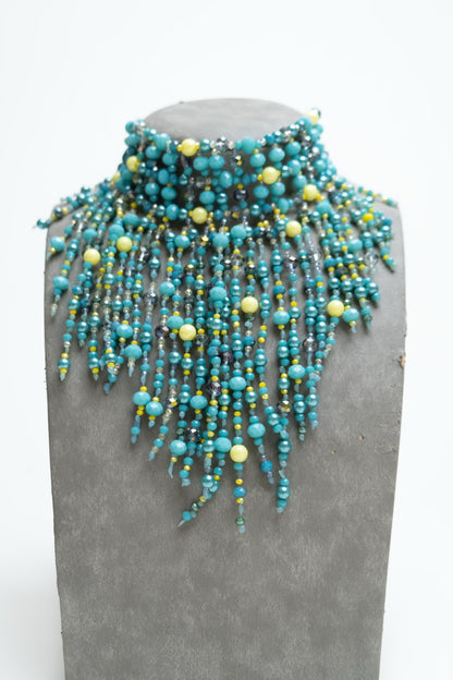 Retro Galaxy Choker ( Turquoise )