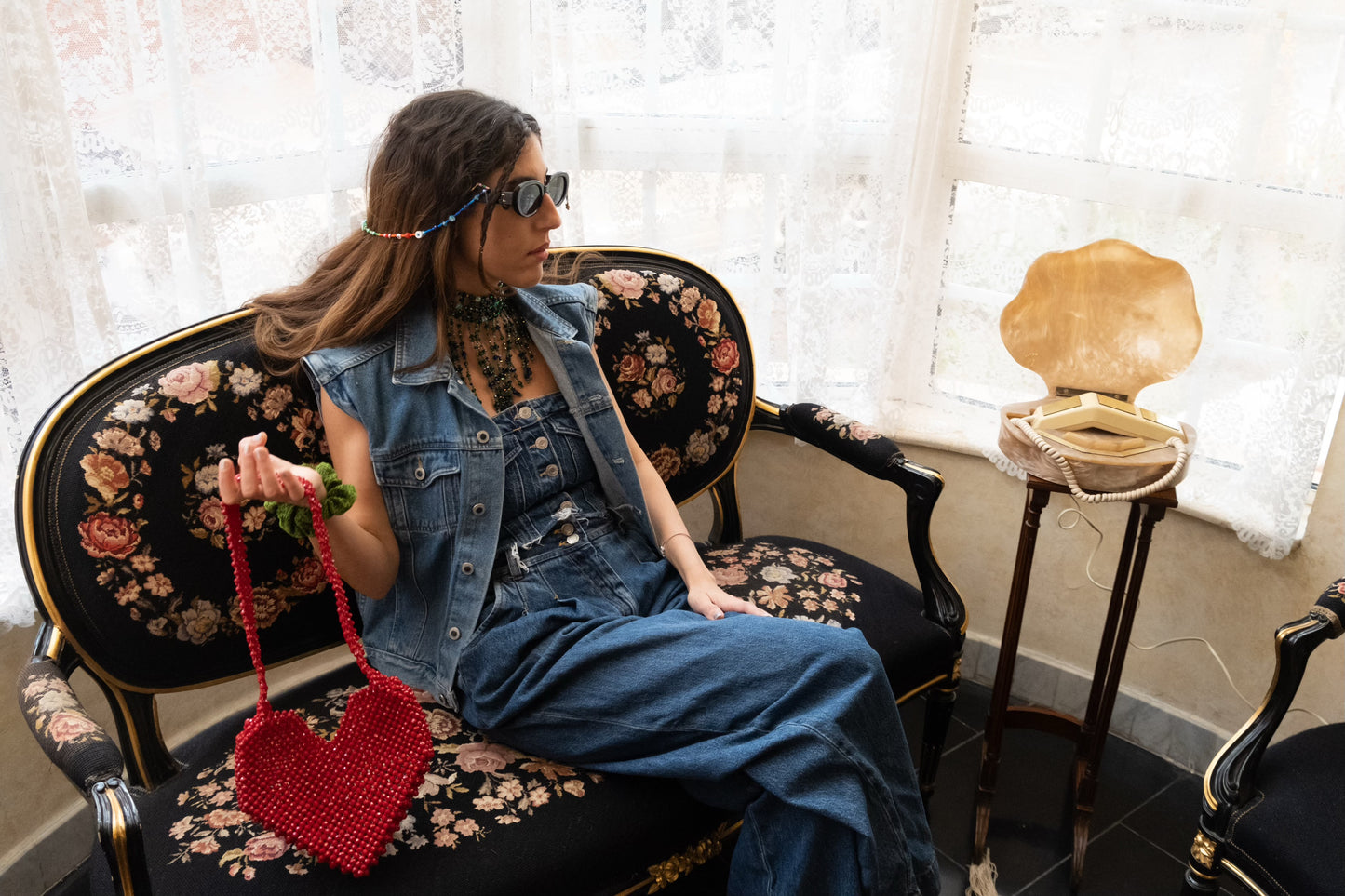 Crystal Heart Bag